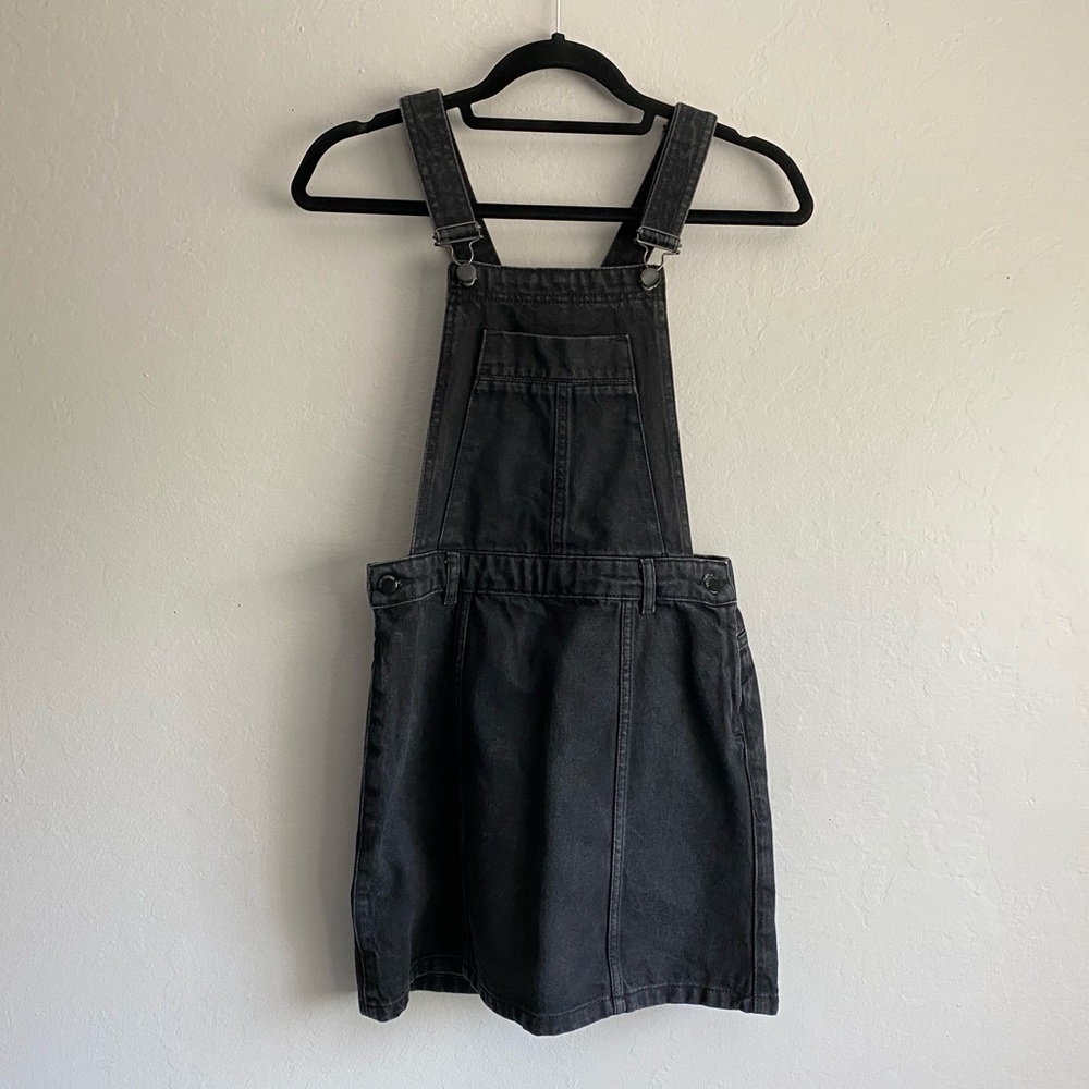 Black Overall Mini Skirt